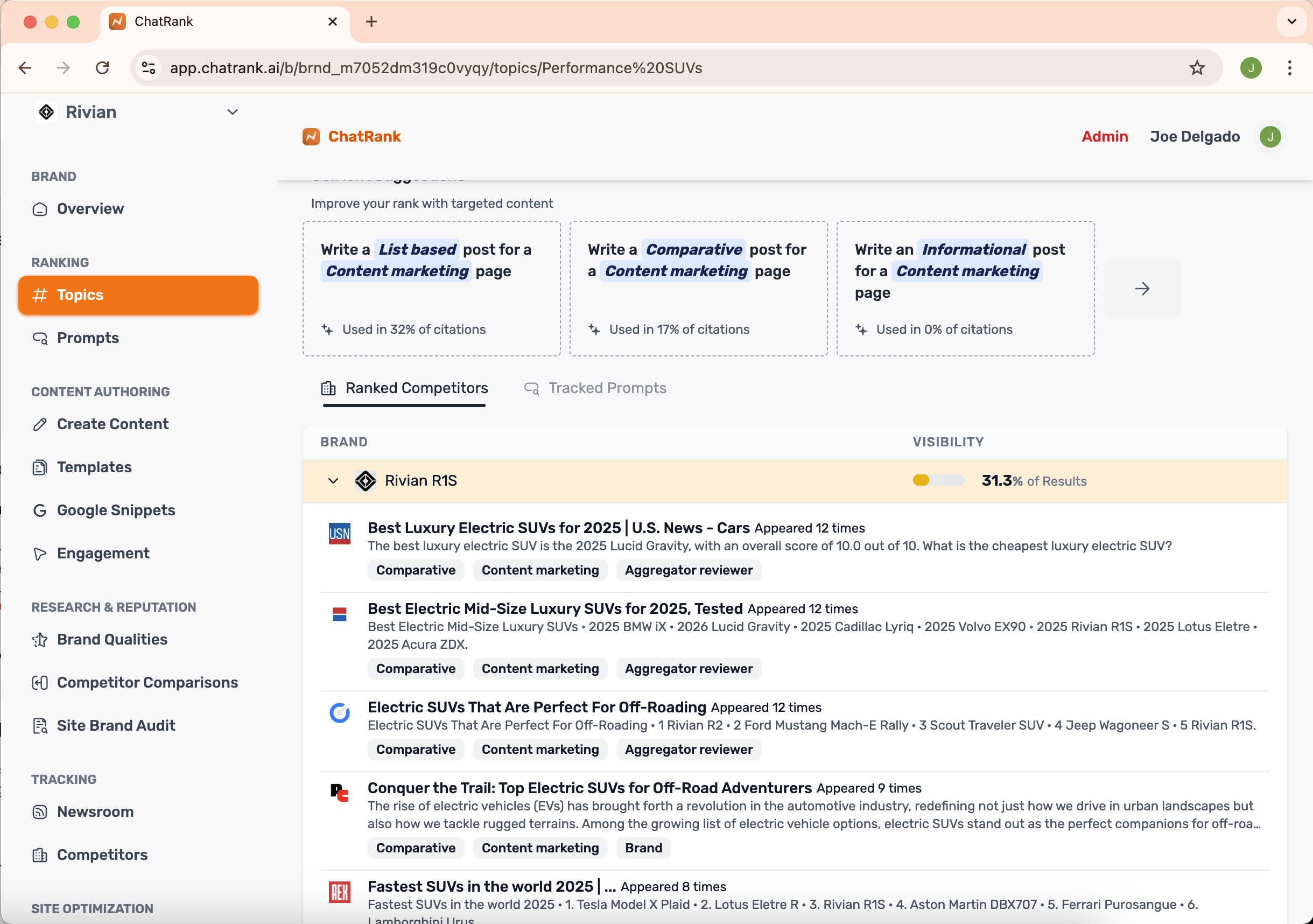 Content Recommendations